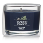 Yankee Candle Bayside Cedar Kerze im Glasbehälter von vorn