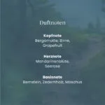 Duftnoten von Bayside Cedar mit Bergamotte, Birne und Zedernholz