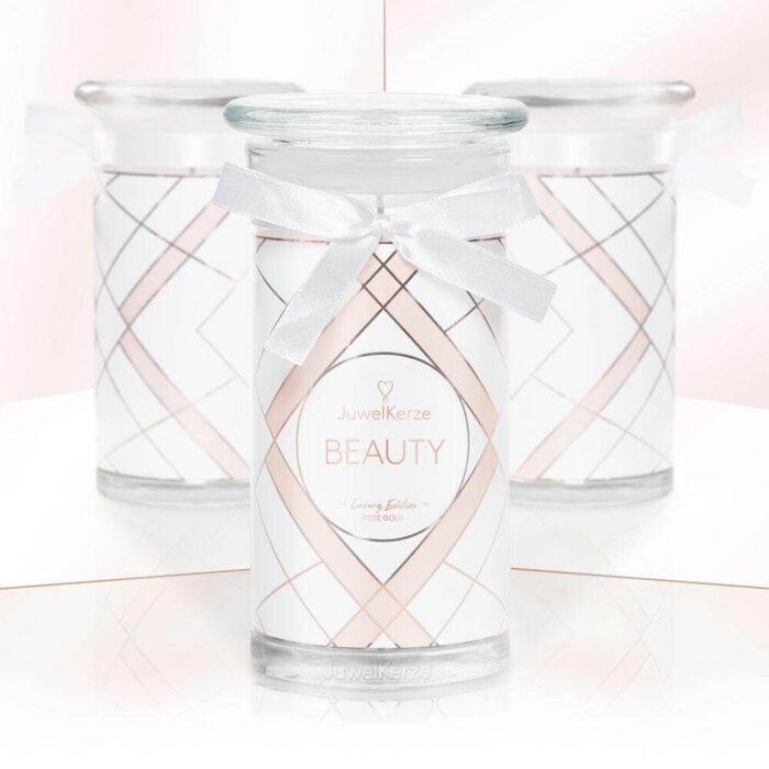 JuwelKerze Beauty Luxury Edition im dekorierten Glas
