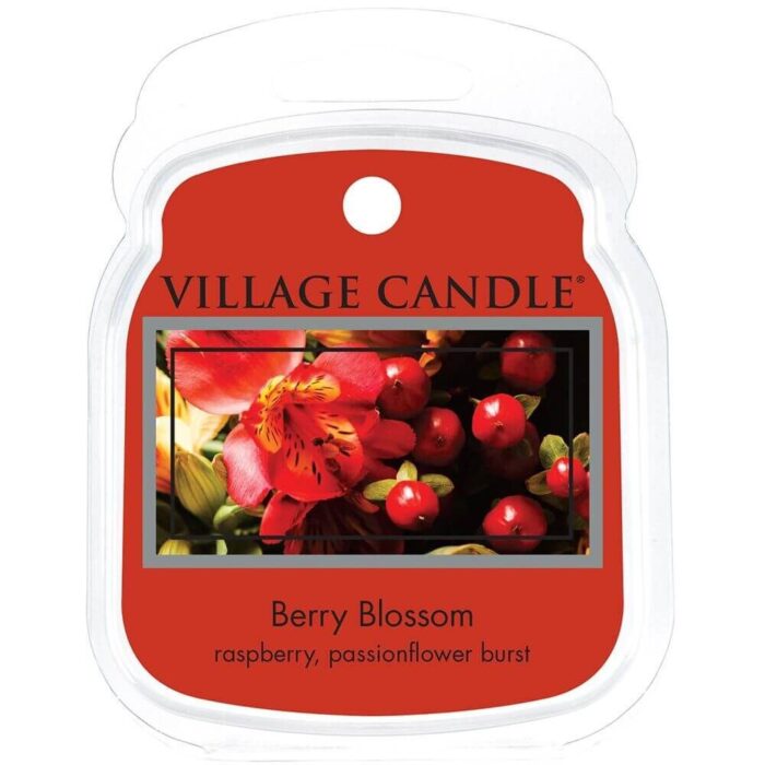 Frontansicht des Village Candle Berry Blossom Duftwachses