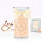 Best Friends Kerze im Glas mit Schleife und sichtbarem Armband