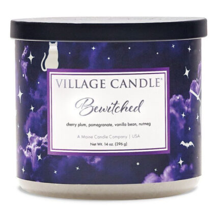 Village Candle Bewitched Kerze im Tumbler mit schwarzem Deckel