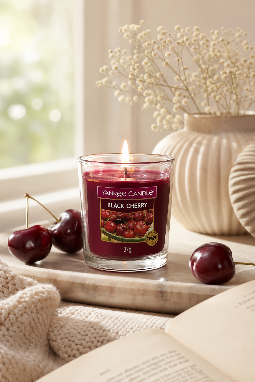 Black Cherry 37g in einer stimmungsvollen Anwendungsszene