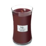 WoodWick Black Cherry Kerze ohne Deckel mit sichtbarem Docht