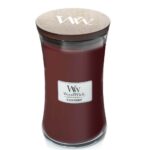 WoodWick Black Cherry Kerze im Glas mit geschlossenem Deckel