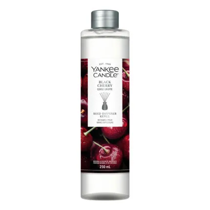 Yankee Candle Black Cherry Reed-Diffuser-Nachfüller in transparenter Flasche