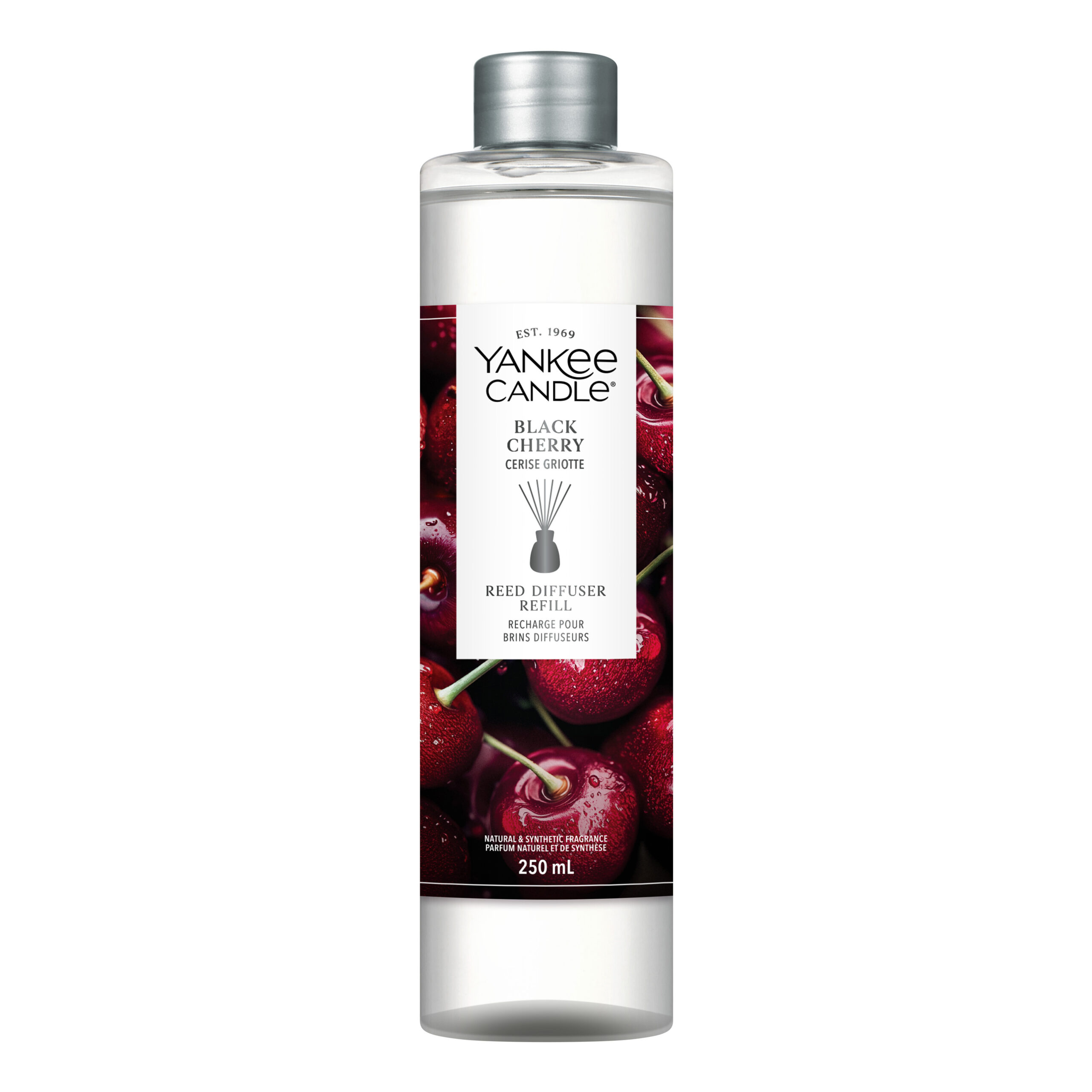 Black Cherry Reed-Diffuser-Nachfüller Yankee Candle Black Cherry Reed-Diffuser-Nachfüller in transparenter Flasche