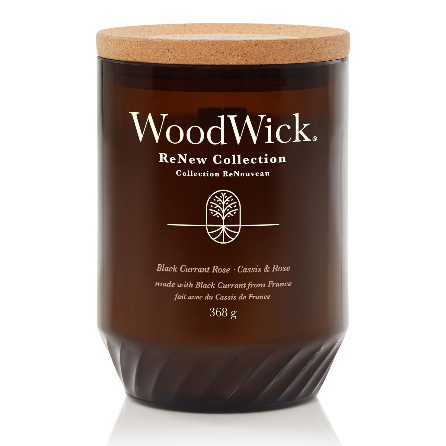 WoodWick Black Currant Rose Duftkerze WoodWick Black Currant Rose Kerze im Glas mit Korkdeckel