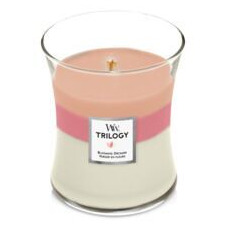 WoodWick Trilogy Kerze ohne Deckel mit dreifarbigem Wachs