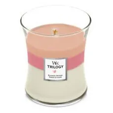 WoodWick Trilogy Kerze ohne Deckel mit dreifarbigem Wachs
