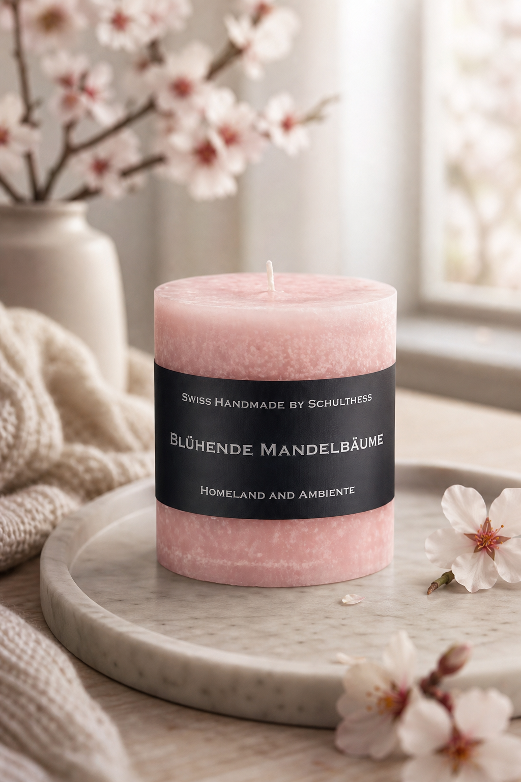 Blühender Mandelbaum 400g in einer stimmungsvollen Anwendungsszene