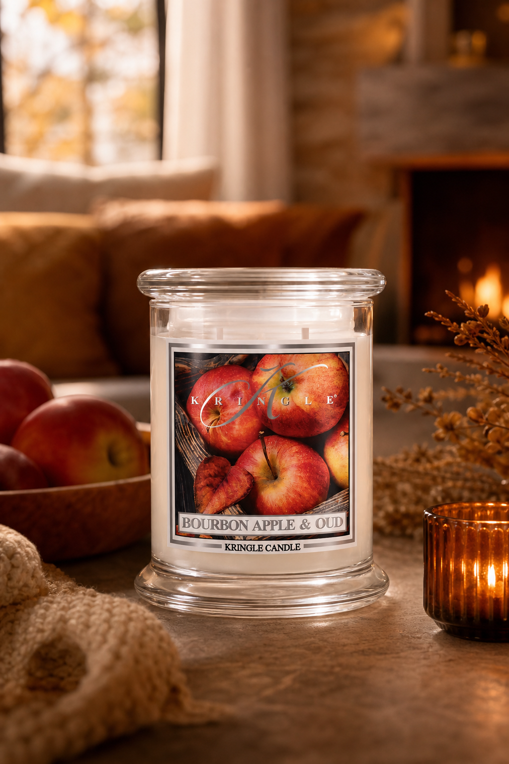 Bourbon Apple & Oud 411g in einer stimmungsvollen Anwendungsszene