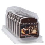 Mehrere Brownie Delight Packungen von Village Candle in transparenter Schale