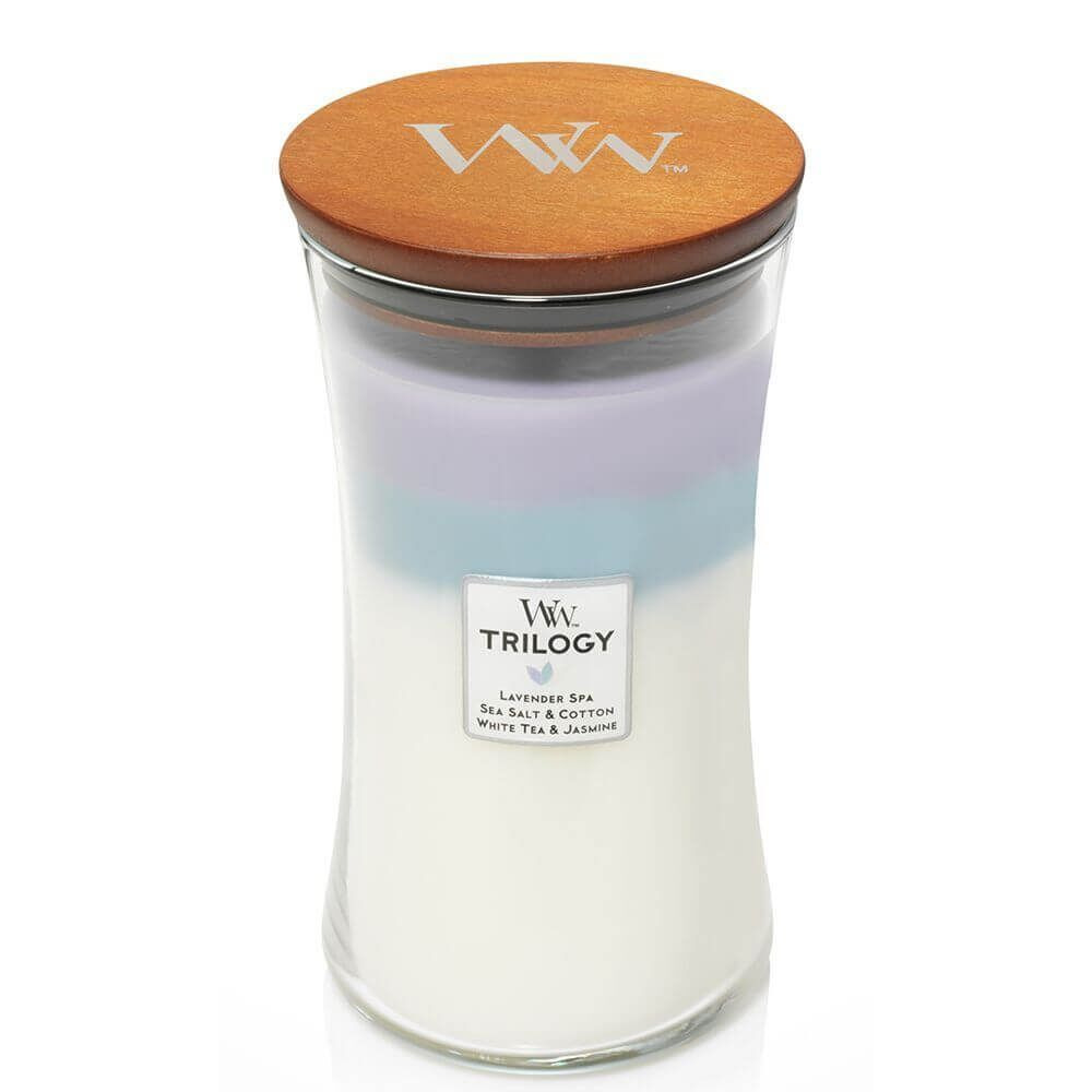 WoodWick Trilogy Kerze mit Deckel WoodWick Trilogy Kerze im Glas mit Holzdeckel