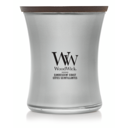 Geschlossene WoodWick Candescent Coast Kerze im Glas