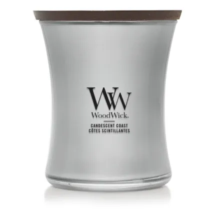Geschlossene WoodWick Candescent Coast Kerze im Glas