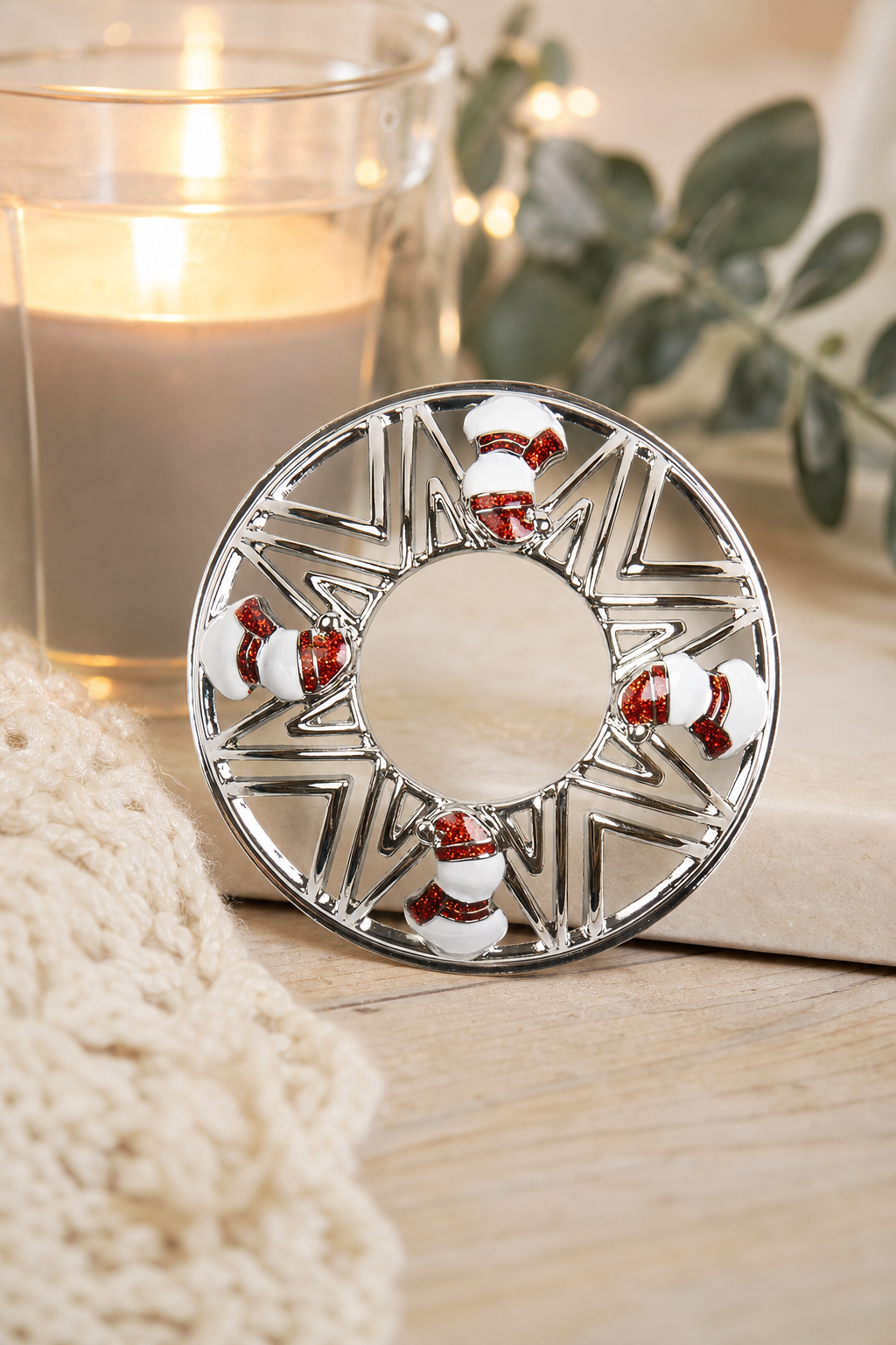 Candle-Lid Silber in einer stimmungsvollen Anwendungsszene