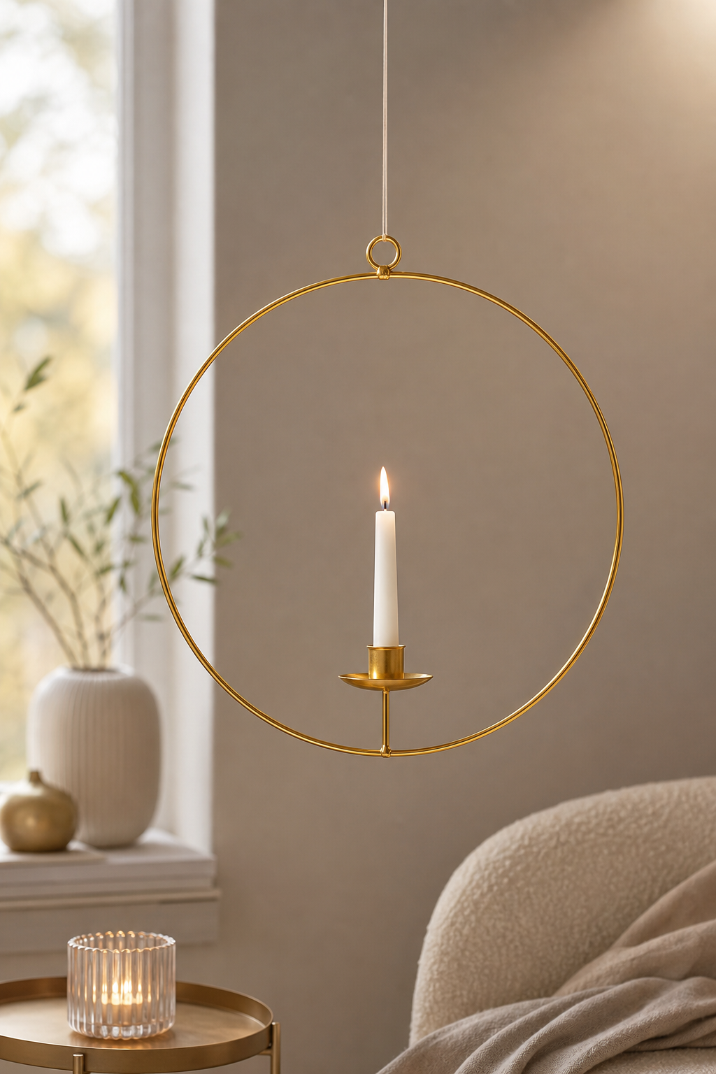 Candle Ring Grue S Kerzenhalter in einer stimmungsvollen Anwendungsszene