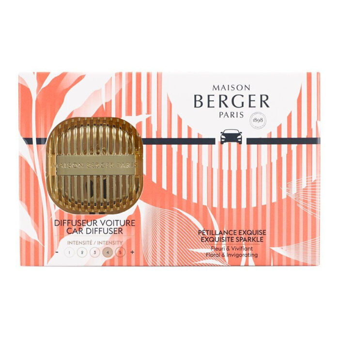 Vorderseite der Verpackung für einen Maison Berger Paris Autoduft-Diffusor