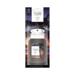 Verpackter Yankee Candle Black Coconut Car Jar mit Palmen- und Sonnenuntergangsmotiv