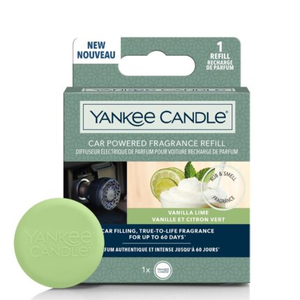 Verpackung eines Yankee Candle Car Powered Fragrance Refills mit Vanilla Lime Duft