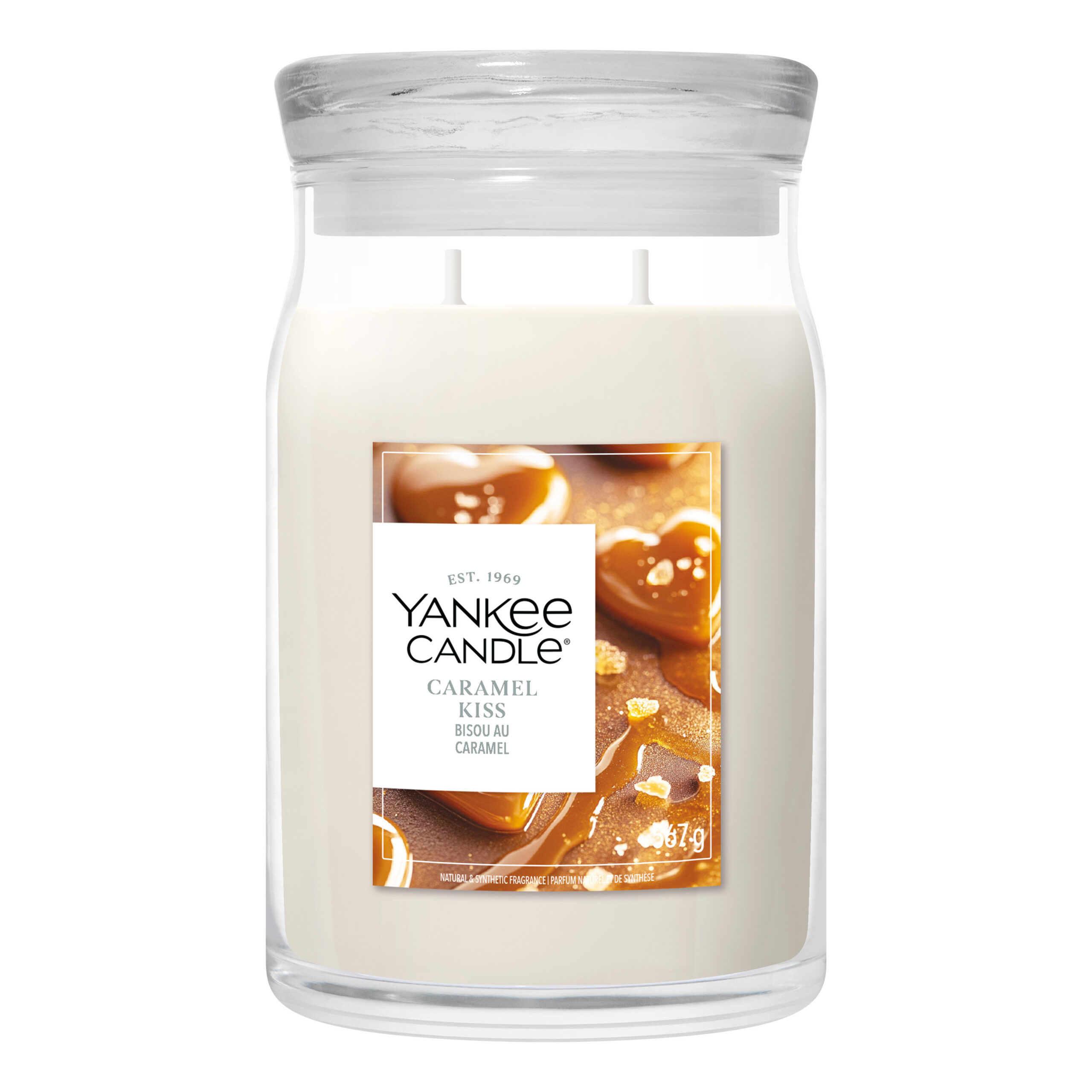 Yankee Candle Caramel Kiss im Glas Yankee Candle Caramel Kiss Kerze im Glas mit zwei Dochten
