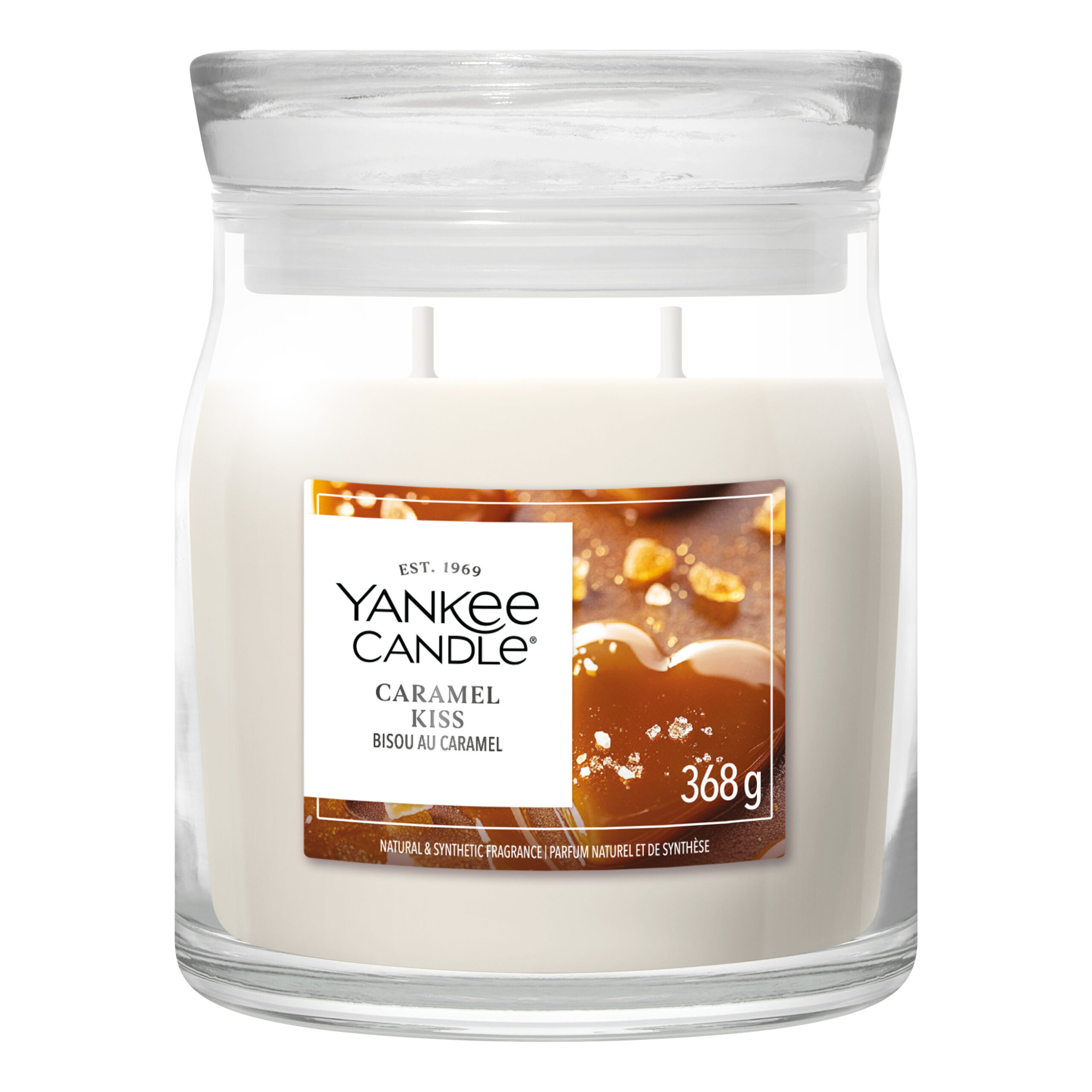 Yankee Candle Caramel Kiss Glas Yankee Candle Caramel Kiss Kerze im Glas mit zwei Dochten