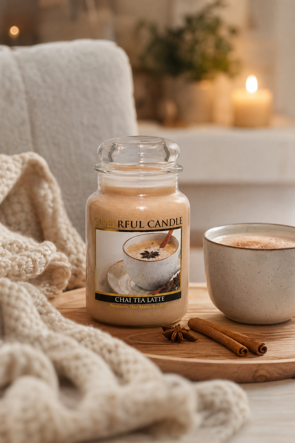 Chai Tea Latte 680g in einer stimmungsvollen Anwendungsszene