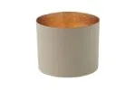 Chennai Windlicht L sandstone/gold – Produktansicht