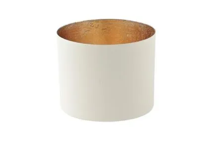 Chennai Windlicht L weiß/gold – Produktansicht