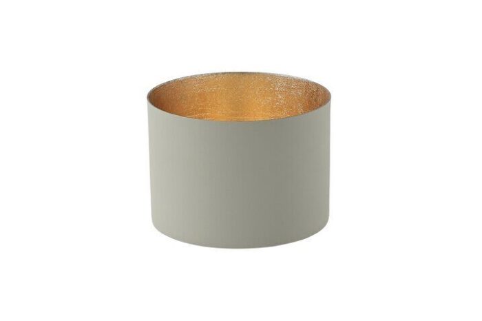 Chennai Windlicht M cool grey/gold – Produktansicht