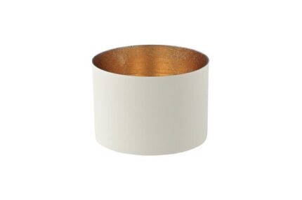 Chennai Windlicht M weiß/gold – Produktansicht