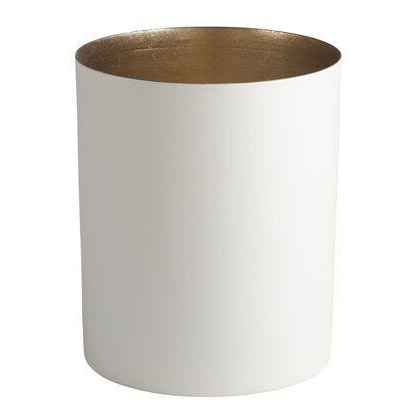 Chennai Windlicht XL weiß/gold – Hauptansicht