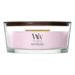 Vorderansicht der WoodWick Kerze Cherry Blossom & Vanilla im Glas