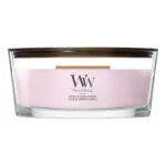 Vorderansicht der WoodWick Kerze Cherry Blossom & Vanilla im Glas