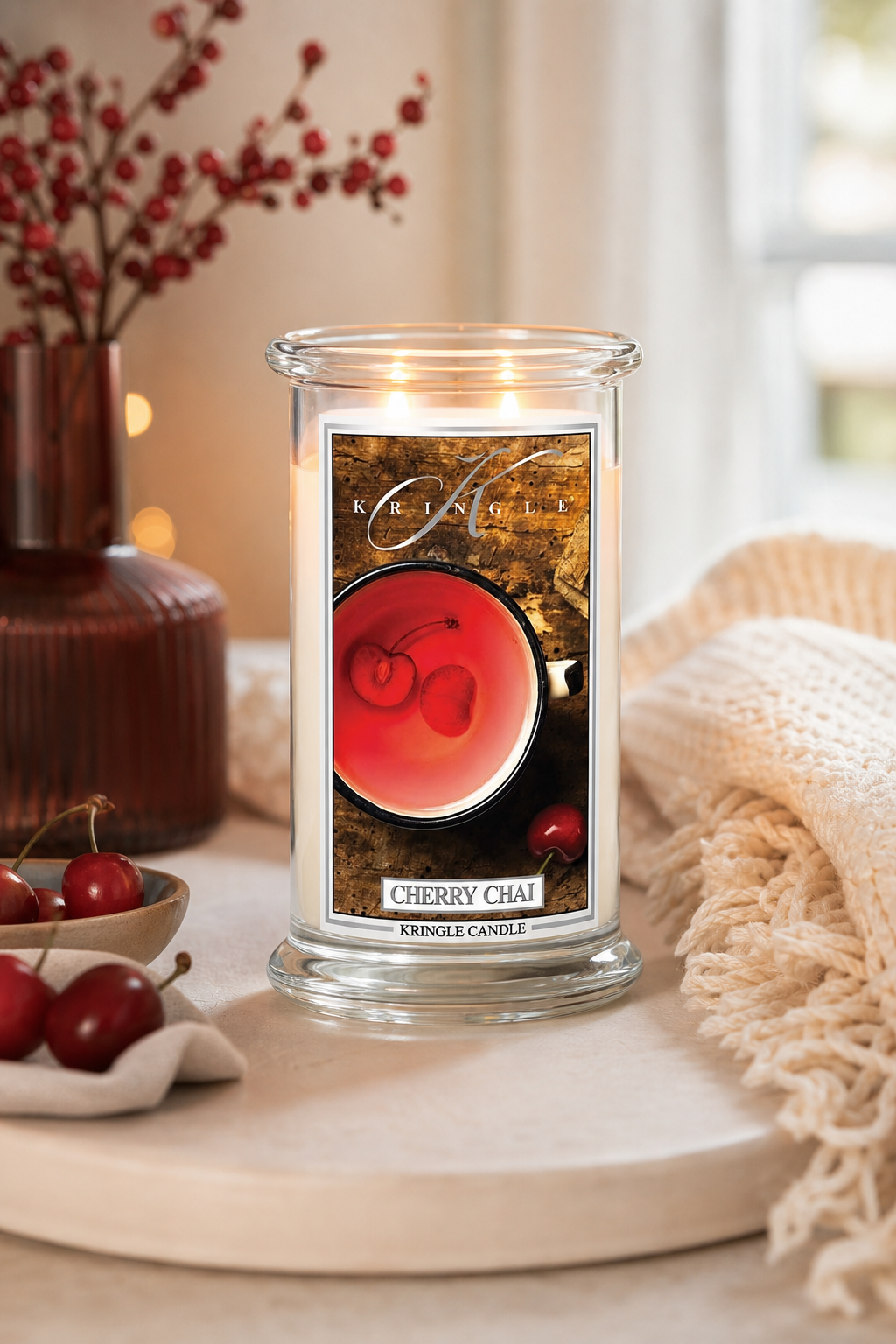 Cherry Chai 623g in einer stimmungsvollen Anwendungsszene