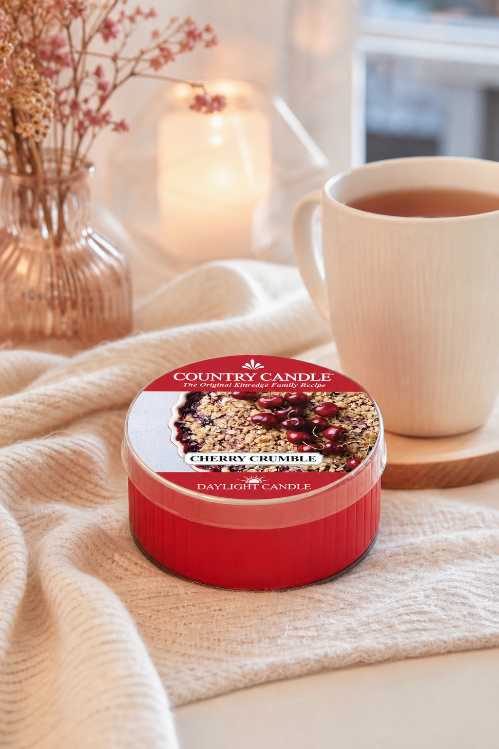 Cherry Crumble Daylight 42g in einer stimmungsvollen Anwendungsszene