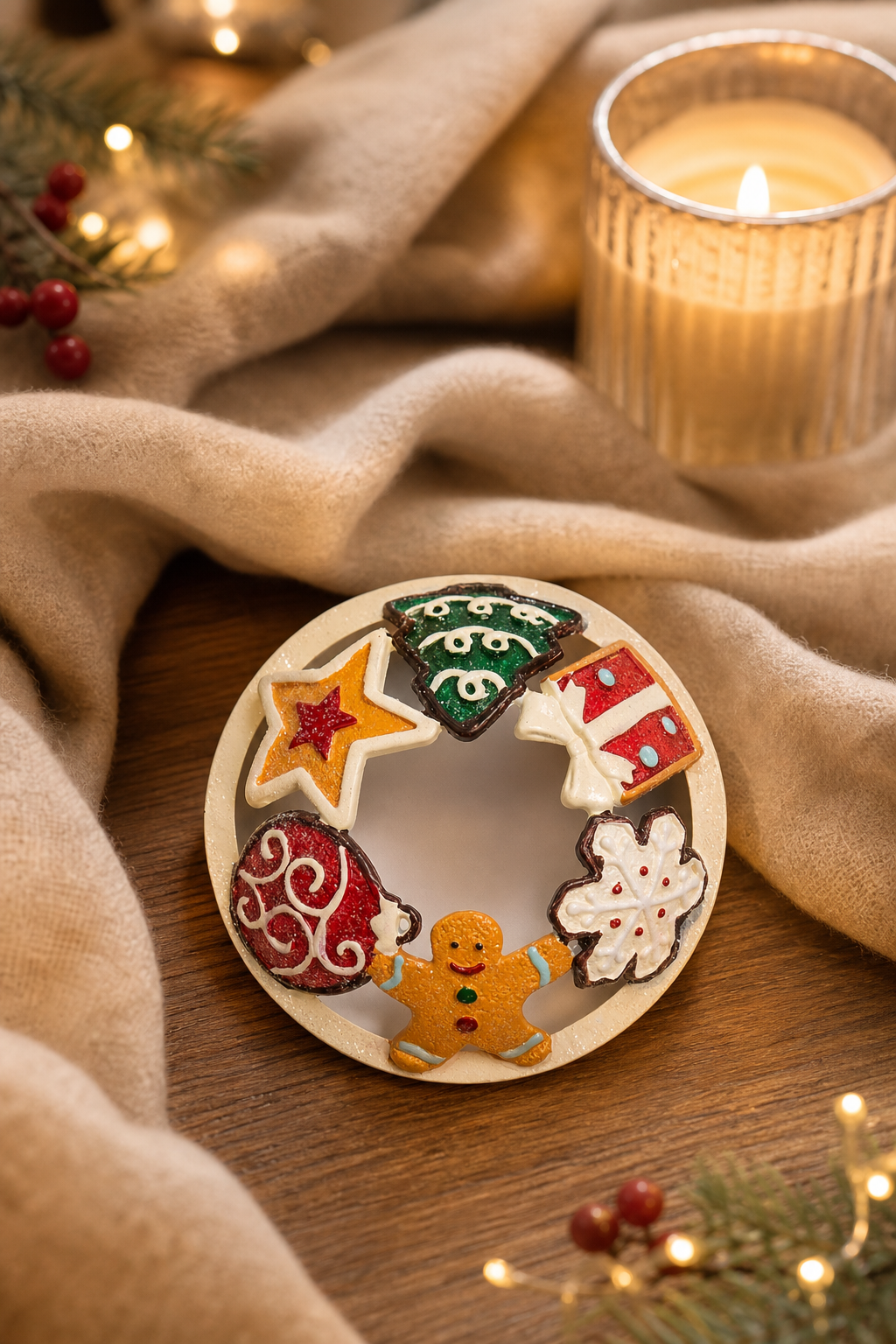 Christmas Magic Candle-Lid in einer stimmungsvollen Anwendungsszene
