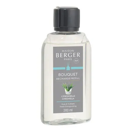 Citronella Bouquet Nachfüller von Maison Berger Paris mit schwarzem Verschluss