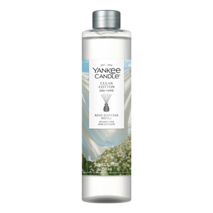 Yankee Candle Clean Cotton Reed Diffuser Refill mit 250 ml Inhalt