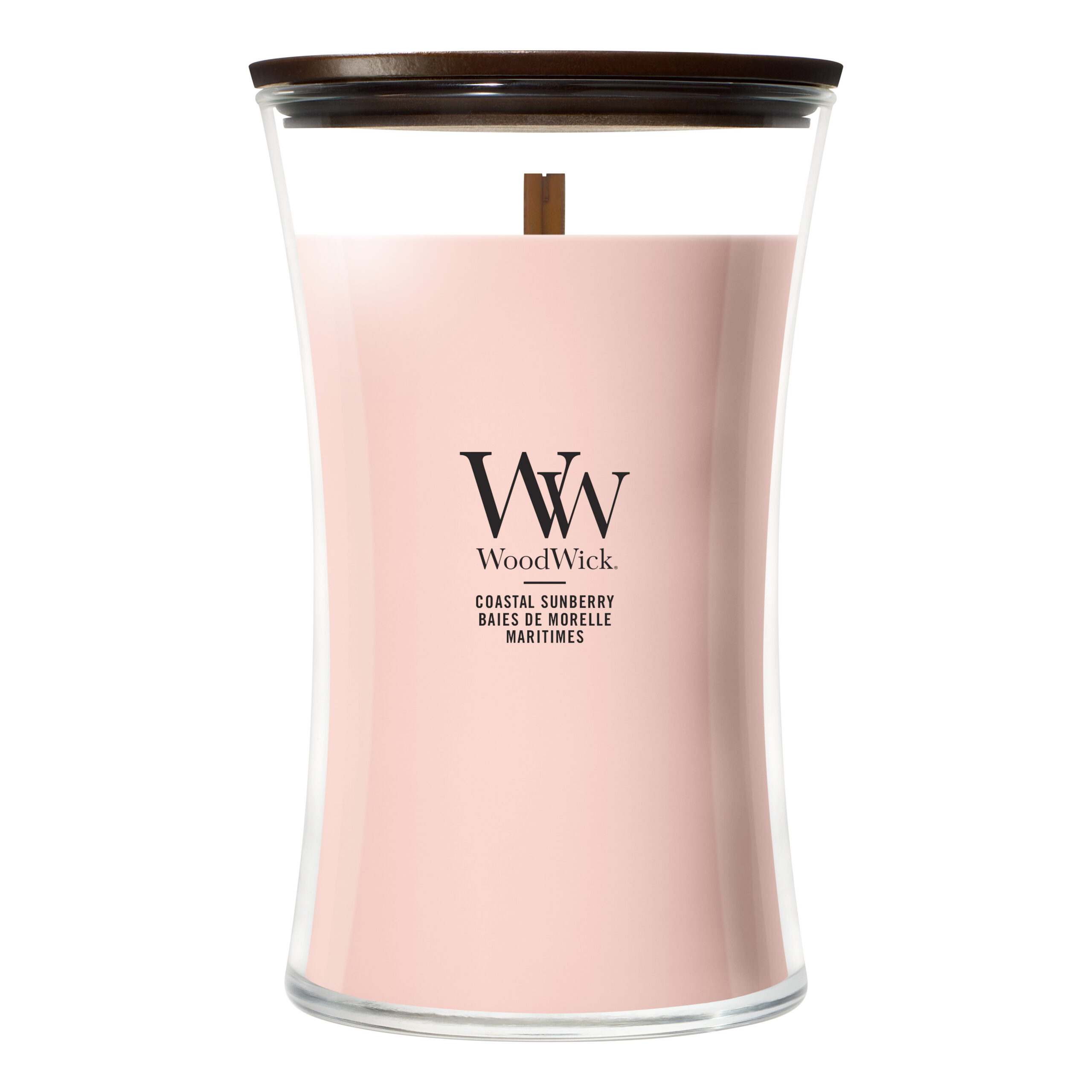 Coastal Sunberry Kerze von WoodWick WoodWick Coastal Sunberry Kerze im Glas mit Holzdocht
