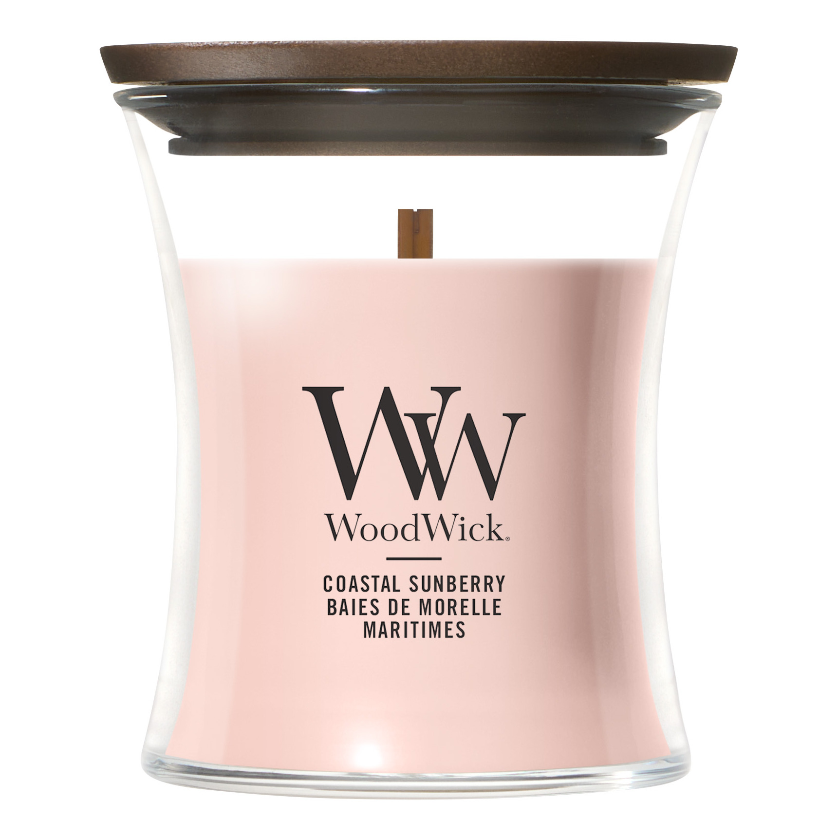 Coastal Sunberry Kerze frontal Coastal Sunberry Kerze von WoodWick vor weißem Hintergrund
