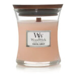 WoodWick Coastal Sunset Kerze im Glas mit Holzdeckel