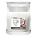 Yankee Candle Coconut Beach Duftkerze im Glas mit Etikett