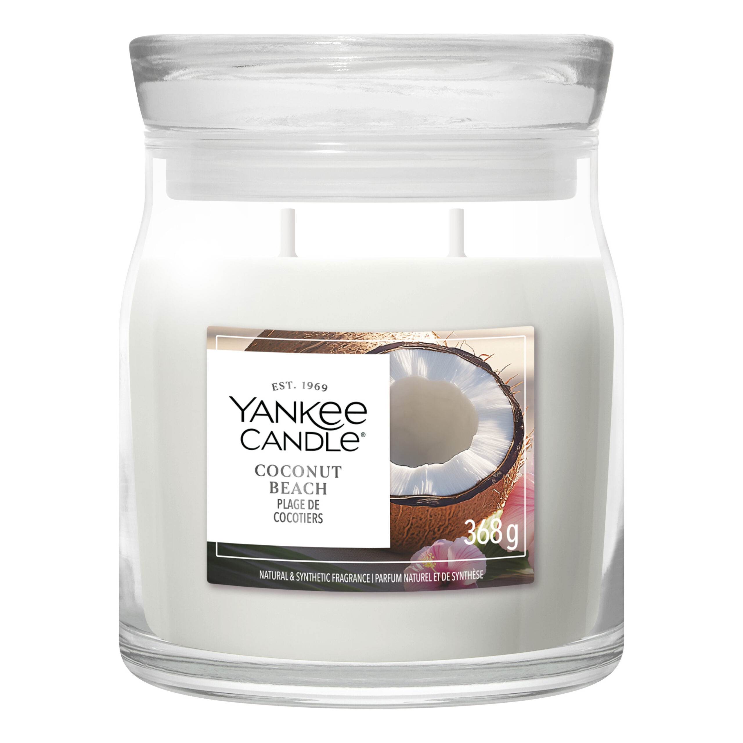 Duftkerze, Kokosnuss, Beach, Votivkerze, 366 g Coconut Beach Signature Glas, 368g – Hauptansicht