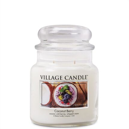 Village Candle Coconut Berry Kerze im Glas mit Deckel