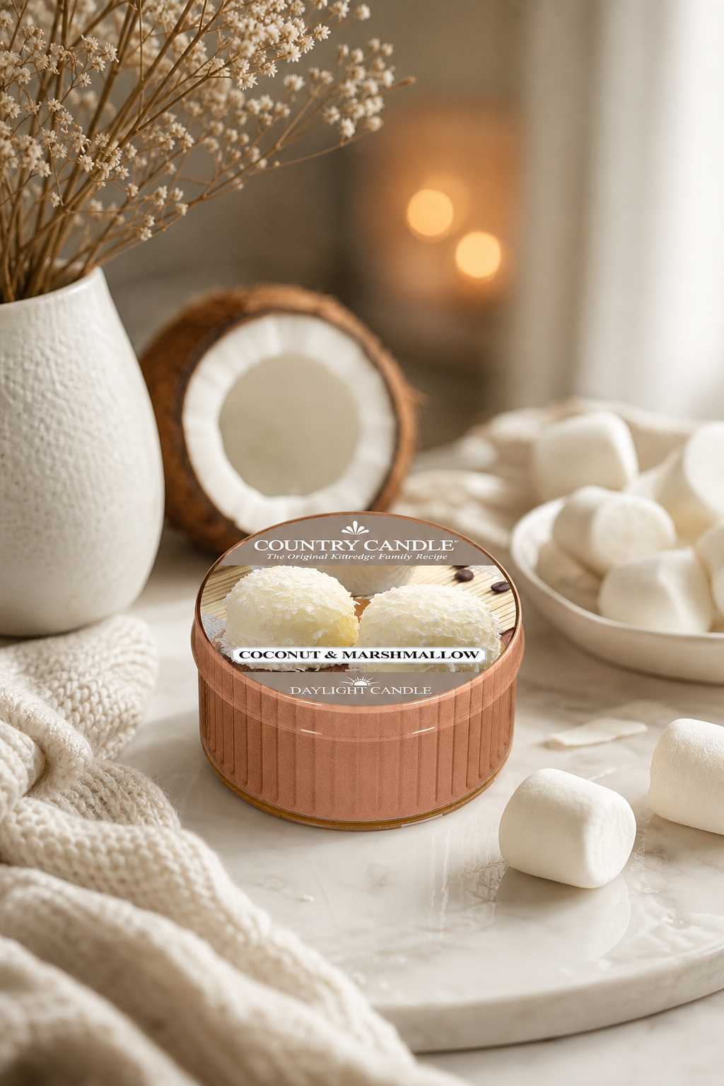 Coconut & Marshmallow Daylight 42g in einer stimmungsvollen Anwendungsszene