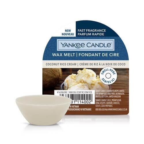 Yankee Candle Wachsmelt Verpackung Yankee Candle Coconut Rice Cream Wachsmelt mit Schälchen