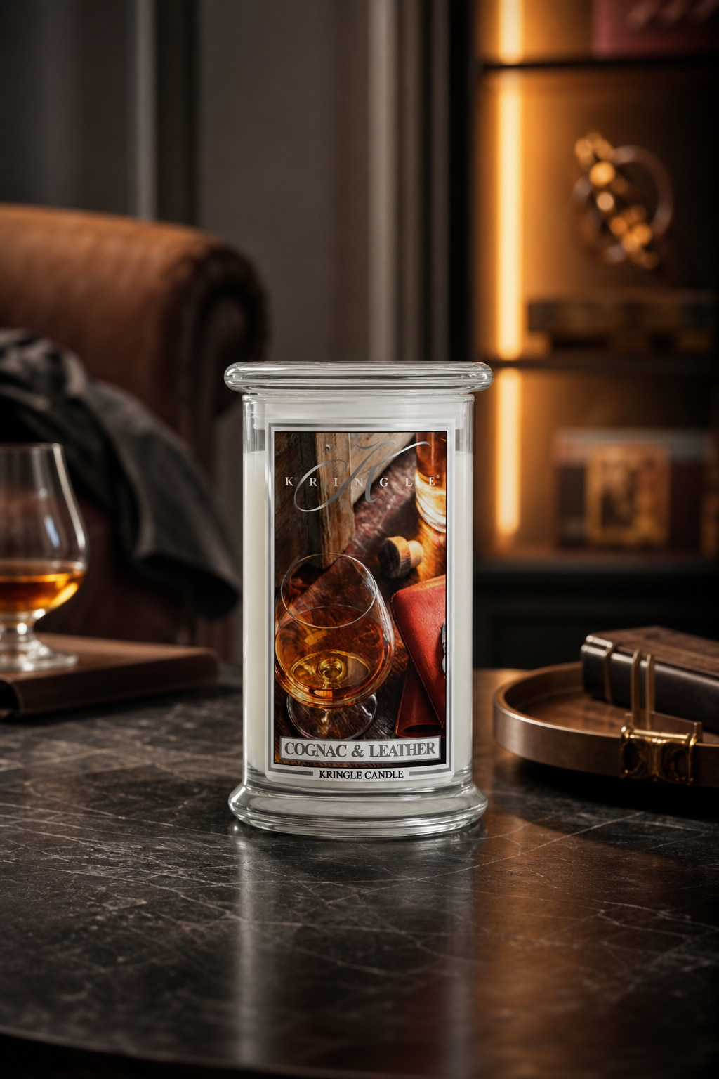 Cognac & Leather 623g in einer stimmungsvollen Anwendungsszene