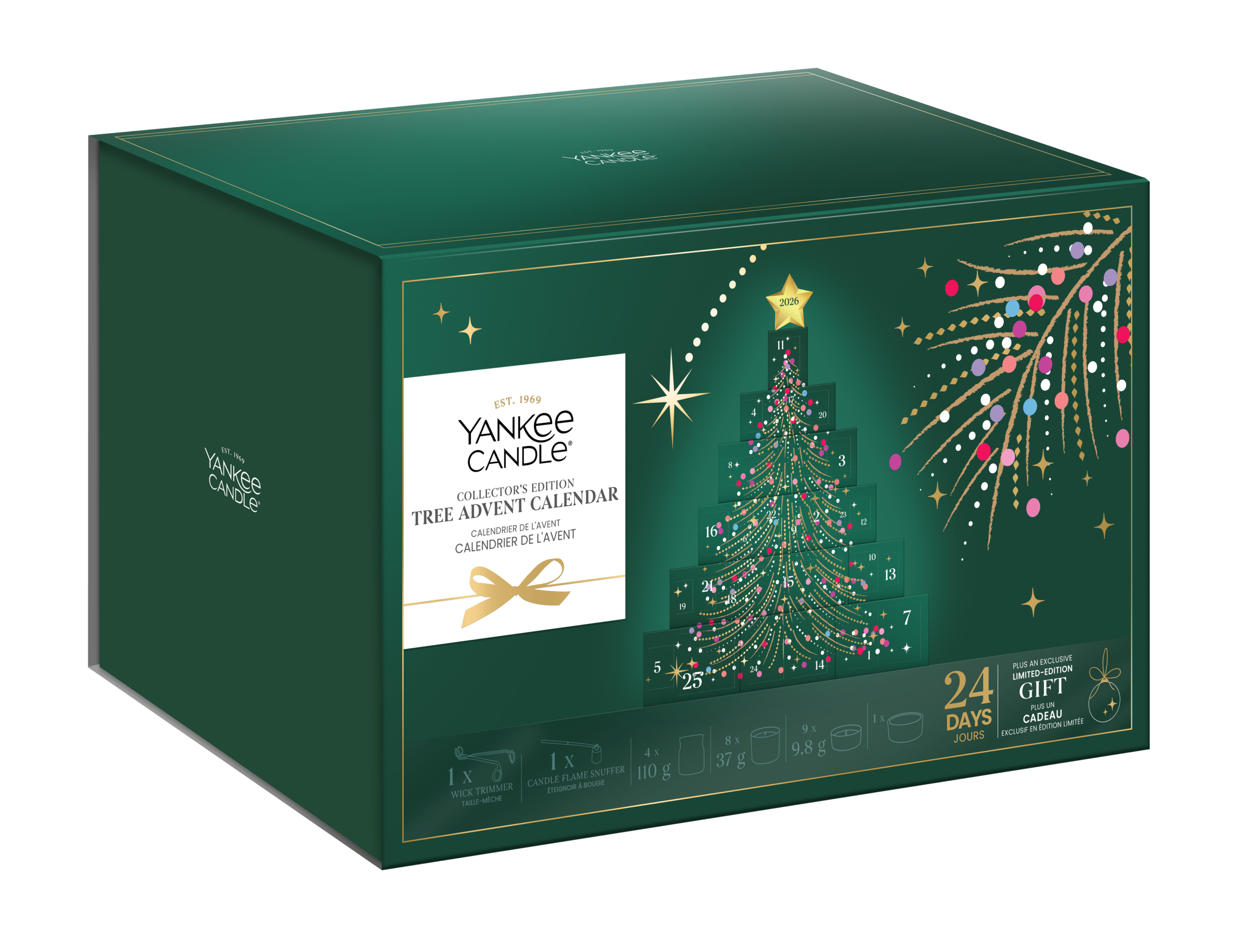 Yuletide, Advent calendar, Yankee Candle, Weihnachtsbaum, Geschenkbox Collector's Edition Adventskalender 2026 – Hauptansicht